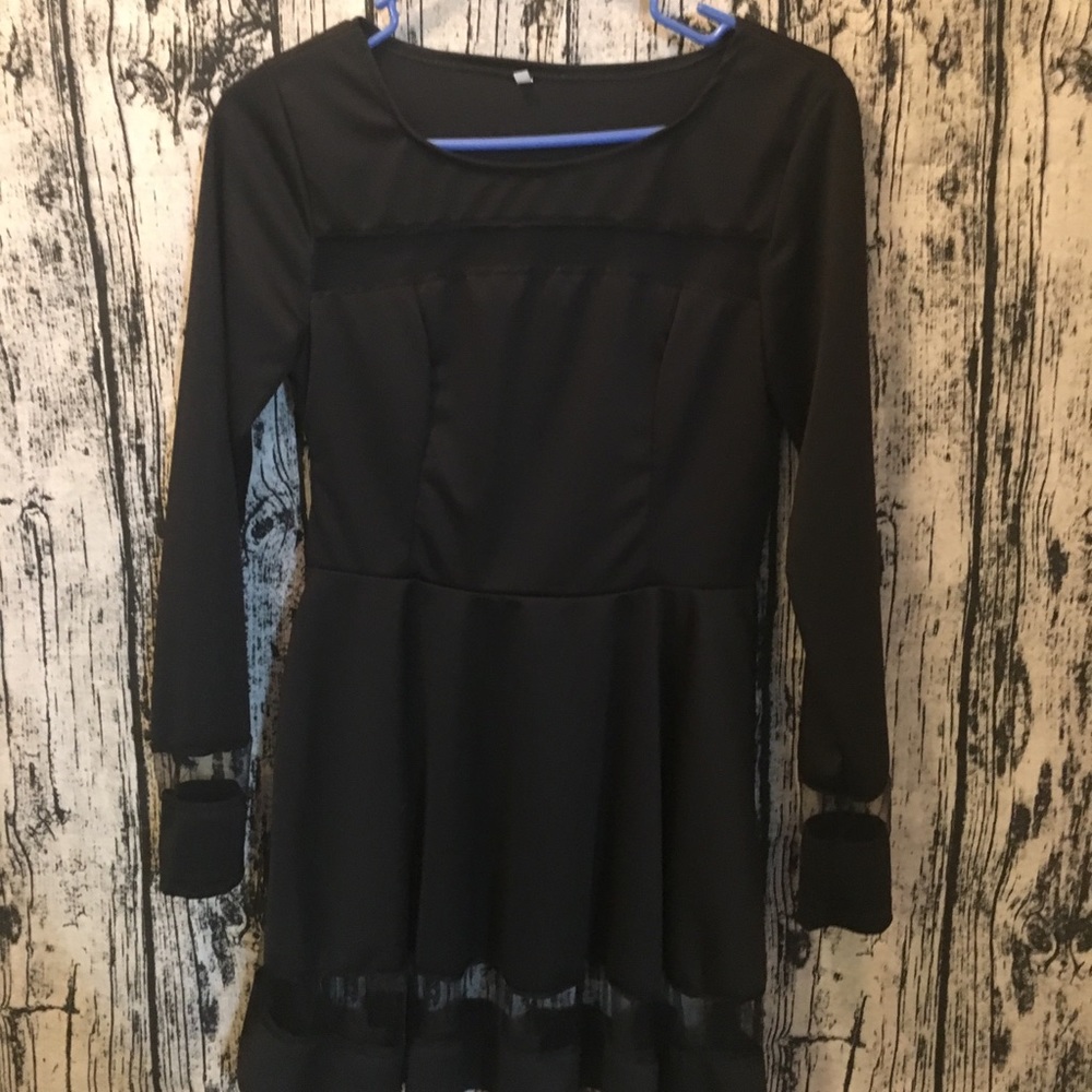 Black dress with Mesh Cut Outs